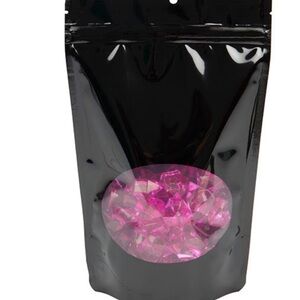 Black Pouch with Pink Gems